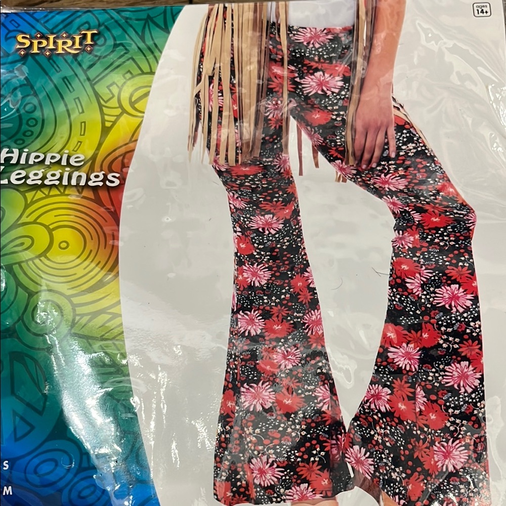 Halloween Costume Hippie Leggings Sz-L